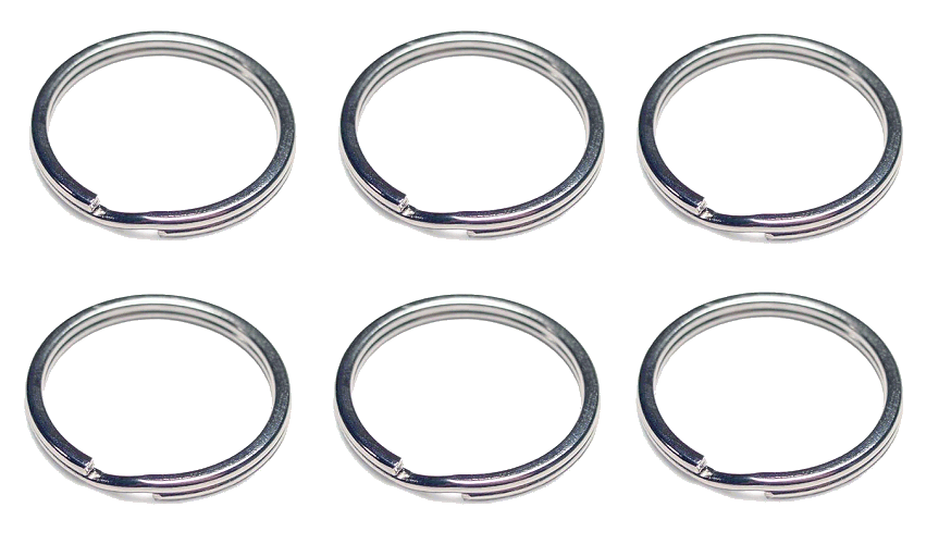 10x 25mm Split Key Rings